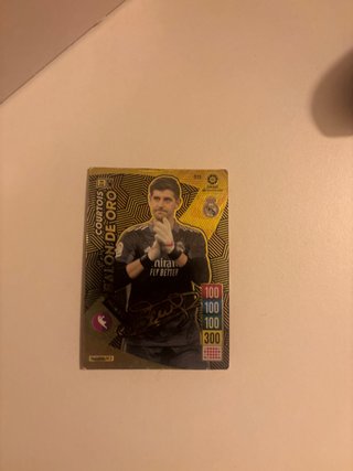 Carta Futbol Courtois Balón de Oro firmado.