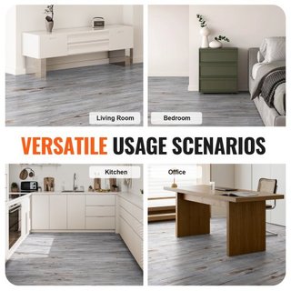 Azulejos de Vinilo Autoadhesivos 36 x 6 pulgadas, 36 Azulejos de 0.62mm de Grosor, Suelo de Madera Vintage para DIY en Cocina, Comedor, Dormitorios y Baños, Fácil para Decoración del Hogar