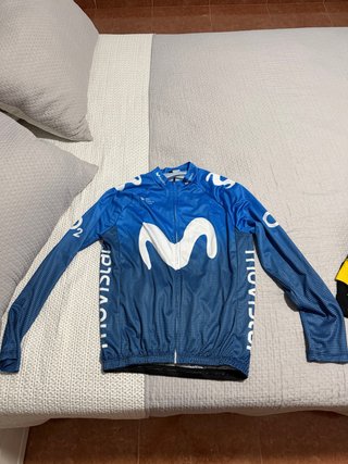 Maillot Ciclismo Movistar Azul Manga Larga