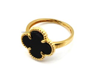 anillo oro 18k con piedra con onix