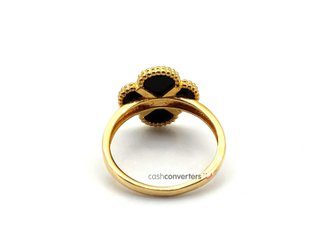 anillo oro 18k con piedra con onix
