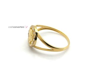 sello oro 18k con piedra con circonita t. 18 (18,47 mm)