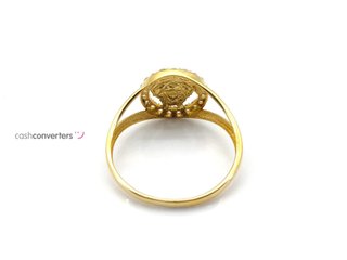 sello oro 18k con piedra con circonita t. 18 (18,47 mm)