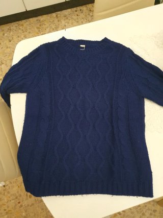 Jersey azul trenzado talla XS