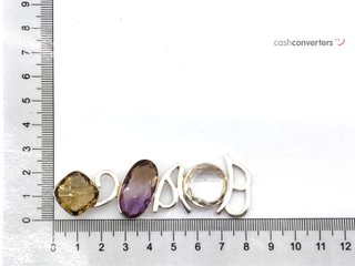 medallon plata 925mm con piedra con cuarzo