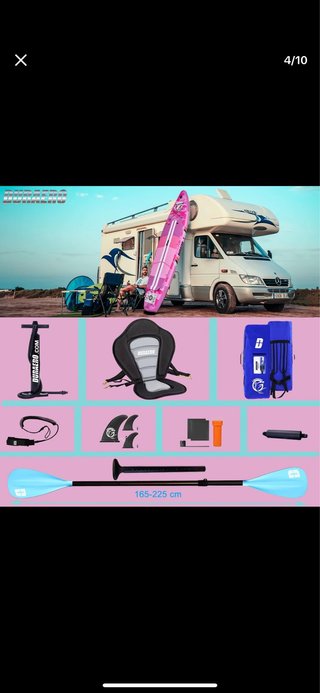 Tabla Padel Surf Rosa Camuflaje