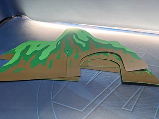 Decorazione per modelli, treni in scala, montagne e tunnel