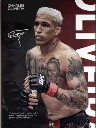 Lámina UFC Charles Oliveira Vinilo
