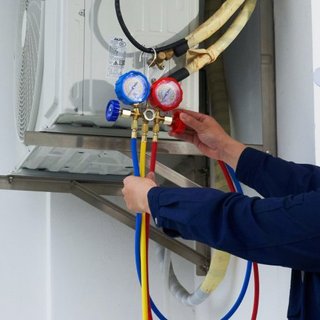 Juego de Manómetro de Diagnóstico de AC de 3 Vías Compatible con Refrigerantes R134A, R22, R12, R502, Juego de Manómetros de AC con Mangueras de 152 cm, Acopladores, Válvula de Lata para el Sistem...