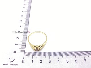 anillo oro 18k con piedra con circonita