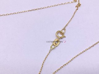cadena oro 18k con piedra con diamante 22cm