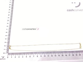 cadena oro 18k con piedra con diamante 22cm