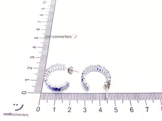 pendientes plata 925mm con piedra con circonita