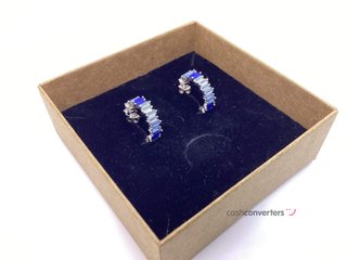 pendientes plata 925mm con piedra con circonita