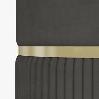 Pouf Contenitore per Soggiorno, Ingresso e Camera da Letto, Pouf Organizzatore in Tessuto Effetto Velluto 120 Kg Max, 36X36X44 Cm, Grigio