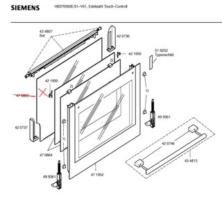 Puerta Horno Siemens HB370560E/01