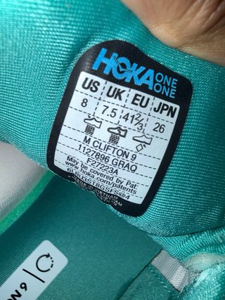 Hoka M Clifton 9 Verde Acqua Taglia 41.5
