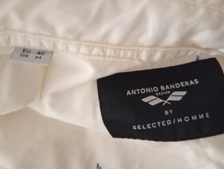 Camisa blanca estampada