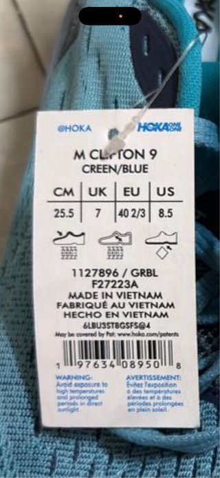 Hoka M Clifton 9 Scarpe da Corsa Blu/Teal
