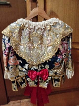 Traje de Fallera Azul y Dorado