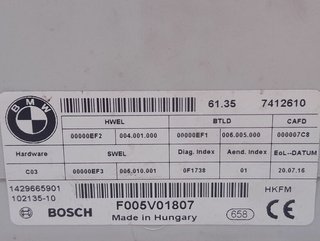 Bmw 1139710 módulo electronico 61357412610 serie