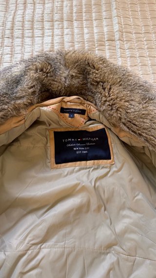Abrigo Tommy Hilfiger Beige con Pelo