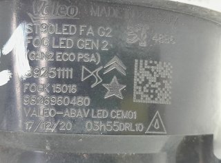 Peugeot 1145084 faro 9826960480 2008 (p1) active