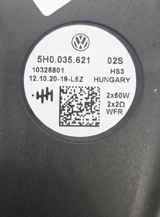 Volkswagen 4240 altavoz / subwoofer 5h0035621 golf