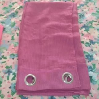 Cortinas rosas de gasa