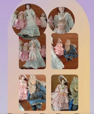 Lotto Bambole Vintage porcellana