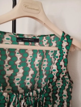 Top mujer verde y blanco