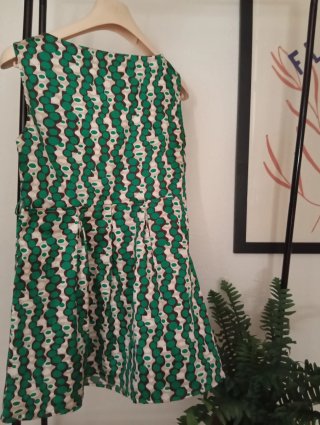 Top mujer verde y blanco