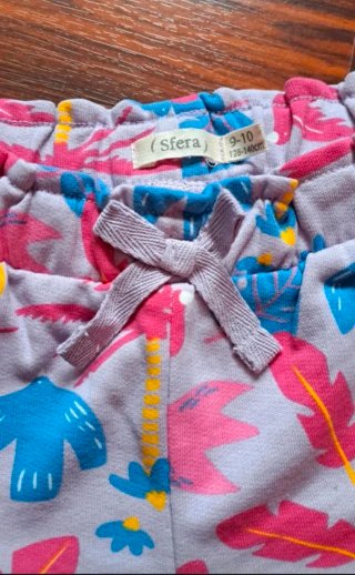 Lote 3 pantalones cortos niña 9 años