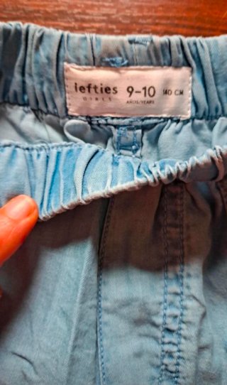Lote 3 pantalones cortos niña 9 años
