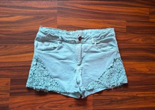 Shorts vaqueros con encaje 11/12 años