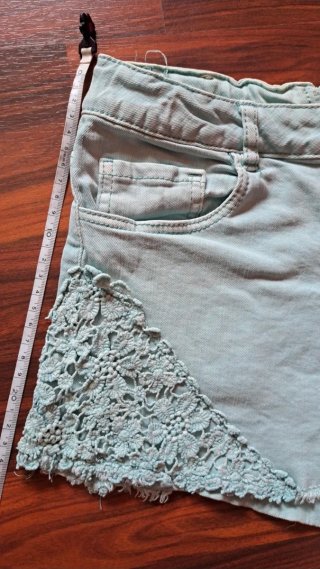 Shorts vaqueros con encaje 11/12 años