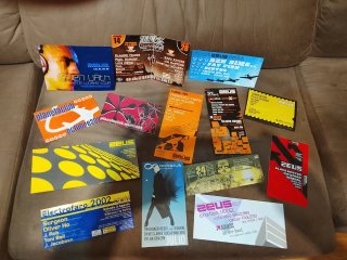 Lote Flyers Discoteca Zeus, Octopus, Delfos, Kyoto