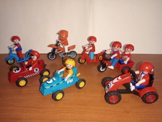 Playmobil-Lote Niños con vehículos Ciudad.