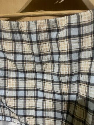 Camisa Zara cuadros beige y azul