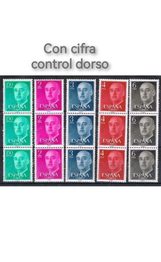Lote 5 Tripticos Franco MNH**