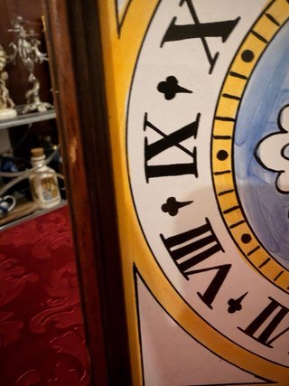 Reloj Azulejo Italiano Enmarcado Años 60