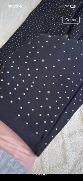 Zara Leggings Negros con Cristales