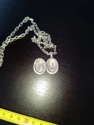 Cadena de plata ley 925 vintage con colgante