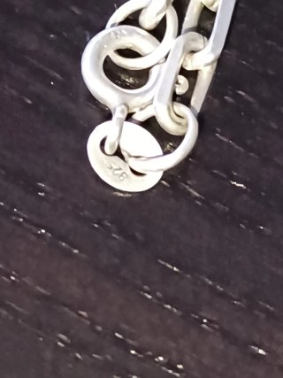 Cadena de plata ley 925 vintage con colgante