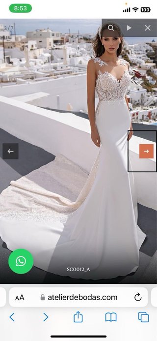 Vestido de Novia Blanco Sirena Encaje