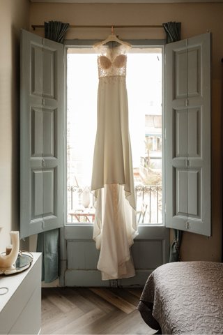 Vestido de Novia Blanco Sirena Encaje