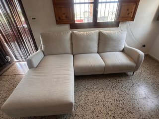 Sofá modular beige tela