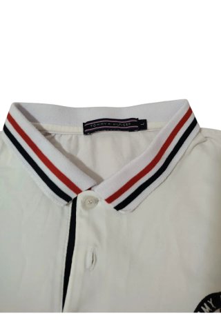 Polo Tommy Hilfiger Talla L Blanco