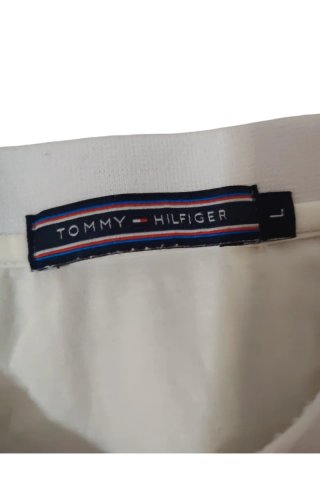 Polo Tommy Hilfiger Talla L Blanco