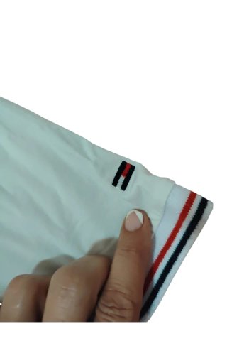 Polo Tommy Hilfiger Talla L Blanco